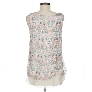 Via Spiga 100% Silk Floral Tank Top Made in Italy Size M
